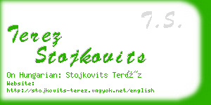 terez stojkovits business card